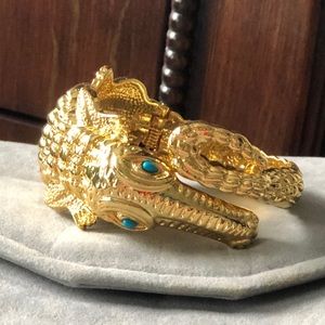 Lilly Pulitzer Gold Alligator Bracelet Cuff NWOT